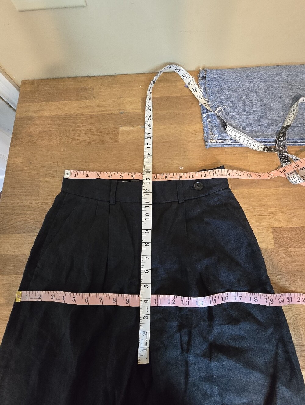 A&F The A&F Linen Collection 100% Linen Pleated Pants Black Size 27 - Picture 10 of 13